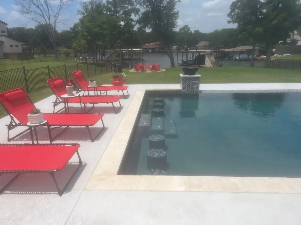 Swim-Up Bar Over the Lake